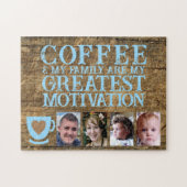 Kaffeemotivation 4 Foto blau Puzzle (Horizontal)
