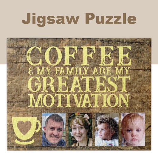 Kaffeemotivation 4 Foto braun gelb Puzzle
