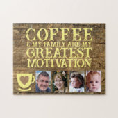 Kaffeemotivation 4 Foto braun gelb Puzzle (Horizontal)