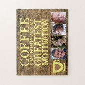 Kaffeemotivation 4 Foto braun gelb Puzzle (Vertikal)