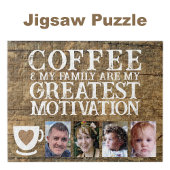Kaffeemotivation 4 Foto braun weiß Puzzle