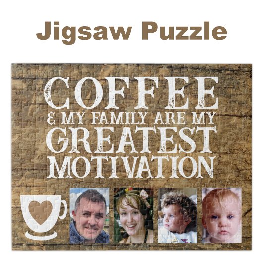 Kaffeemotivation 4 Foto braun weiß Puzzle