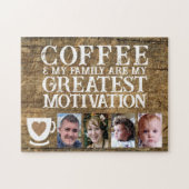 Kaffeemotivation 4 Foto braun weiß Puzzle (Horizontal)