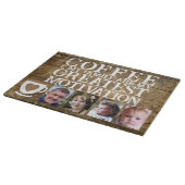 Kaffeemotivation 4 Foto braunes weißes Glas Schneidebrett (Ecke)