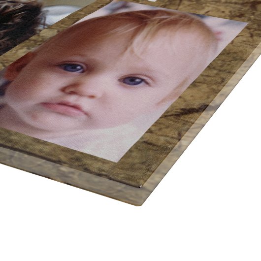 Kaffeemotivation 4 Foto braunes weißes Glas Schneidebrett (Ecke)