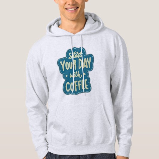 Kaffeemotivation Hoodie (Vorderseite)
