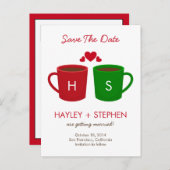 Kaffeemugs Save the Date Karte (Vorne/Hinten)