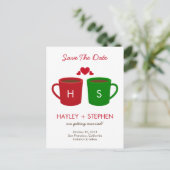 Kaffeemugs Save the Date Karte (Stehend Vorderseite)