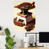 Kaffeemühle Küchenbild-Poster Poster (Heimbüro)
