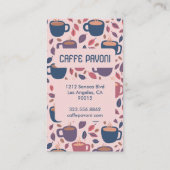 Kaffeemühlen Muster Pink Blue Cafe Niedlich 10 Treuekarte (Rückseite)