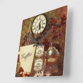 Kaffeemuhr Quadratische Wanduhr (Winkel)