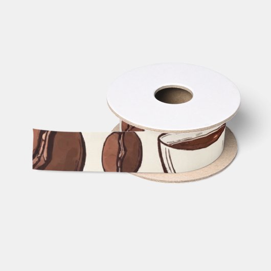 Kaffeemuster 2 satinband (Spule)