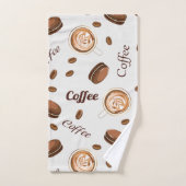 Kaffeemuster Badhandtuch Set (Handtuch)