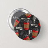 Kaffeemuster Button (Vorne & Hinten)