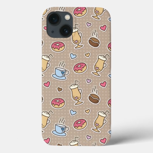 Kaffeemuster Case-Mate iPhone Hülle (Rückseite)