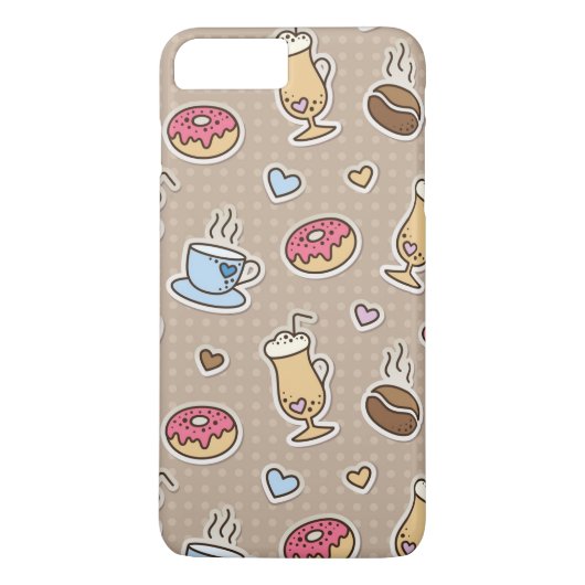 Kaffeemuster Case-Mate iPhone Hülle (Rückseite)