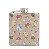 Kaffeemuster Flachmann (Vorderseite)