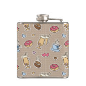 Kaffeemuster Flachmann (Rückseite)