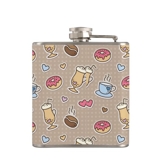 Kaffeemuster Flachmann (Rückseite)