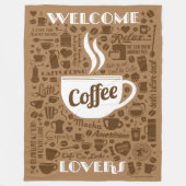 Kaffeemuster Fleecedecke (Vorderseite)