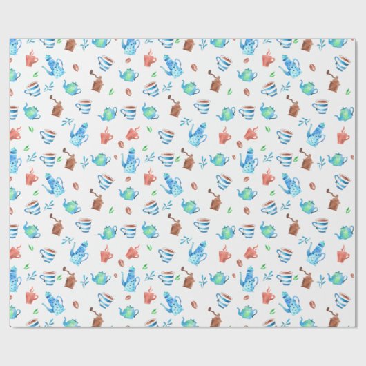 Kaffeemuster Geschenkpapier (Flach)