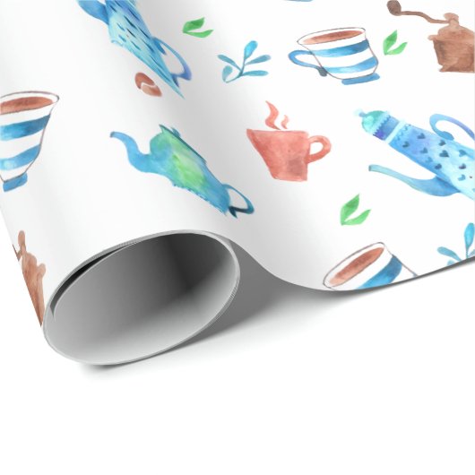 Kaffeemuster Geschenkpapier (Rolleneckpunkt)