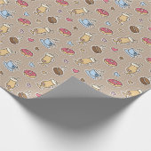 Kaffeemuster Geschenkpapier (Ecke)