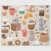 Kaffeemuster Geschenkpapier (Flach)