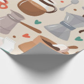 Kaffeemuster Geschenkpapier (Ecke)