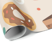 Kaffeemuster Geschenkpapier (Rolleneckpunkt)