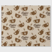 Kaffeemuster Geschenkpapier (Flach)