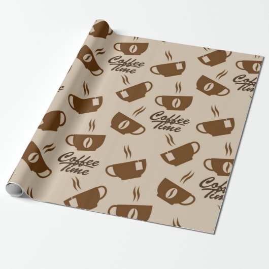 Kaffeemuster Geschenkpapier (Ungerollt)