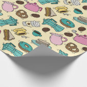 Kaffeemuster Geschenkpapier (Ecke)