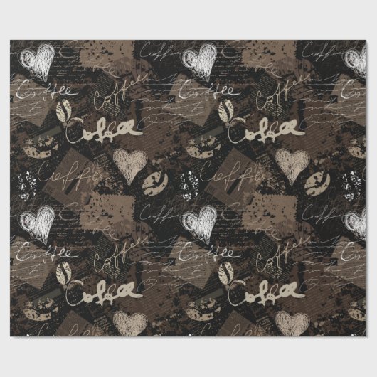 Kaffeemuster Geschenkpapier (Flach)