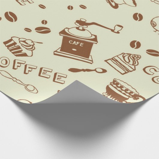 Kaffeemuster Geschenkpapier (Ecke)