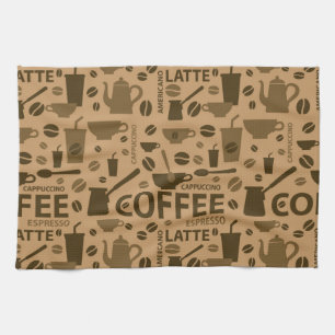 Kaffeemuster Geschirrtuch
