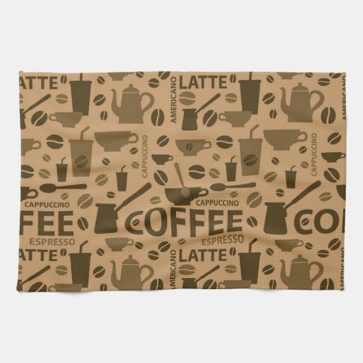 Kaffeemuster Geschirrtuch (Horizontal)