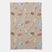 Kaffeemuster Geschirrtuch (Vertikal)