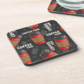Kaffeemuster Getränkeuntersetzer (Linke Seite)