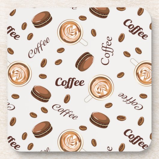 Kaffeemuster Getränkeuntersetzer (Vorderseite)