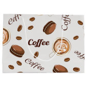 Kaffeemuster Große Geschenktüte (Rückseite)
