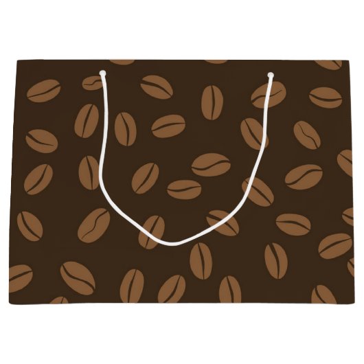 Kaffeemuster Große Geschenktüte (Vorderseite)