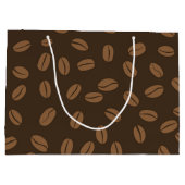 Kaffeemuster Große Geschenktüte (Rückseite)