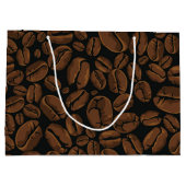 Kaffeemuster Große Geschenktüte (Rückseite)