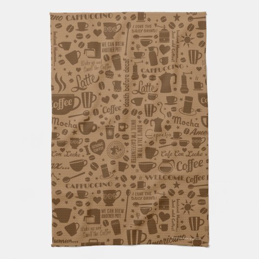 Kaffeemuster Handtuch (Vertikal)