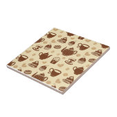 Kaffeemuster Keramik Fliese (Seite)