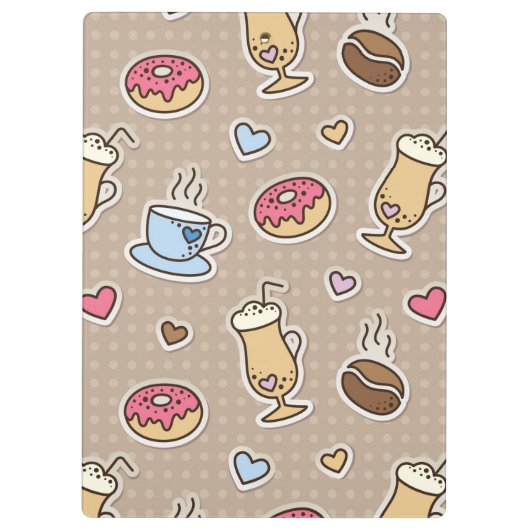 Kaffeemuster Klemmbrett (Rückseite)