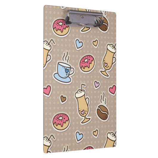 Kaffeemuster Klemmbrett (Rechts)