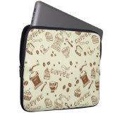Kaffeemuster Laptopschutzhülle (Vorne Rechts)