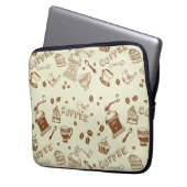 Kaffeemuster Laptopschutzhülle (Vorderseite Links)